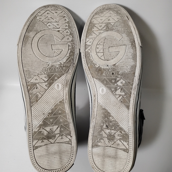 G by Guess Size 8 High Top Black Lace Up Sneakers Shoes - Picture 10 of 12